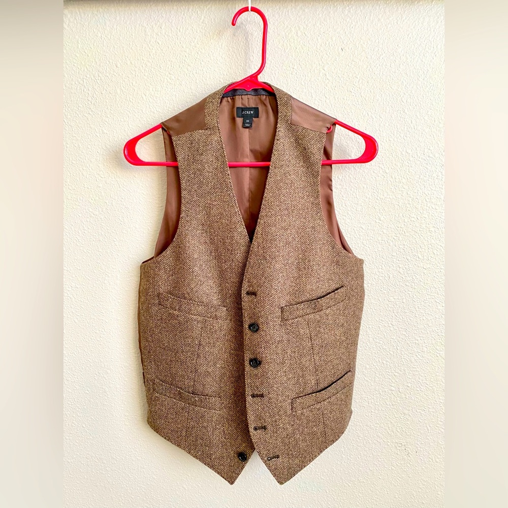 J. Crew Herringbone Waistcoat